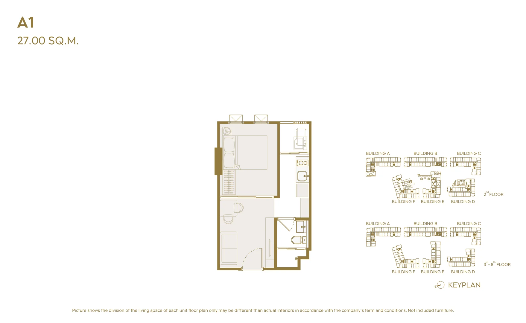 Unit Type — 1 Bedroom-S
