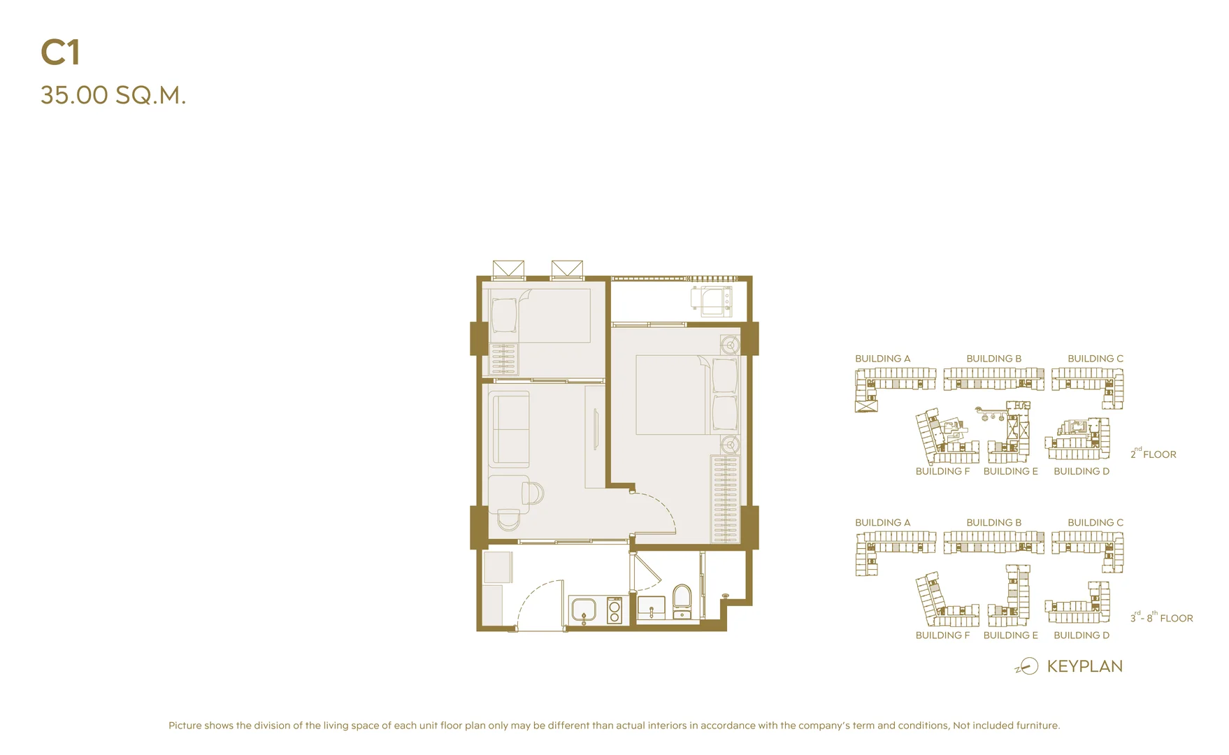 Unit Type — 1 Bedroom