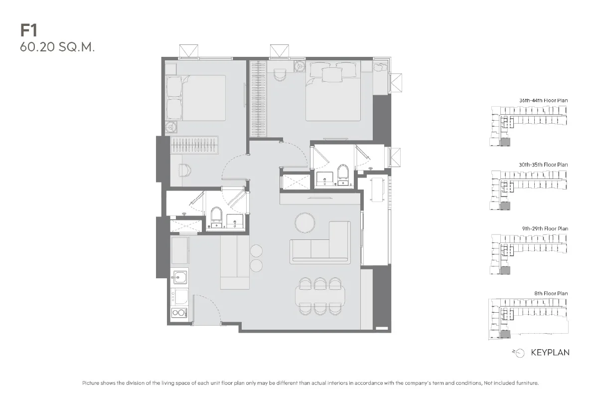 Type F1 Floor Plan