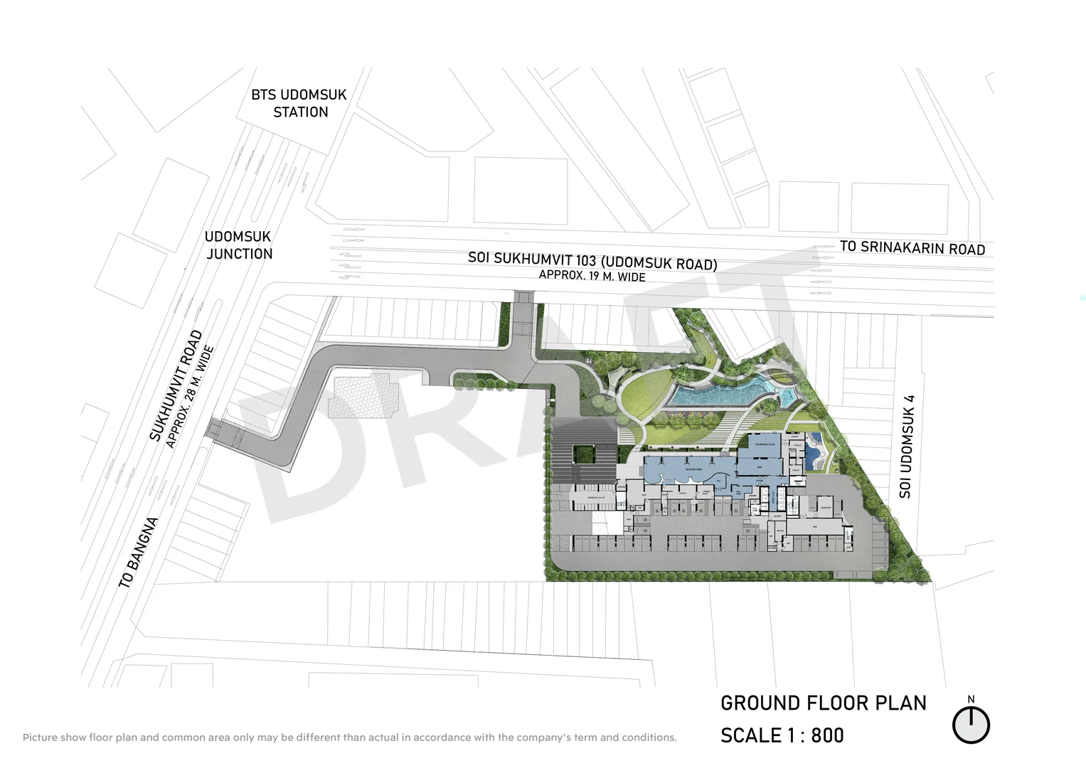 LIFE Udomsuk Station Ground Floor Plan