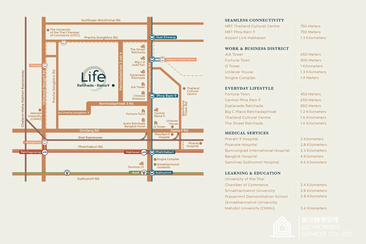 Life Ratchada-Rama9 location map