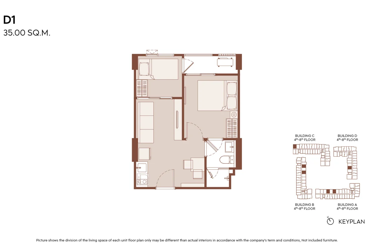 Type D1 floor plan