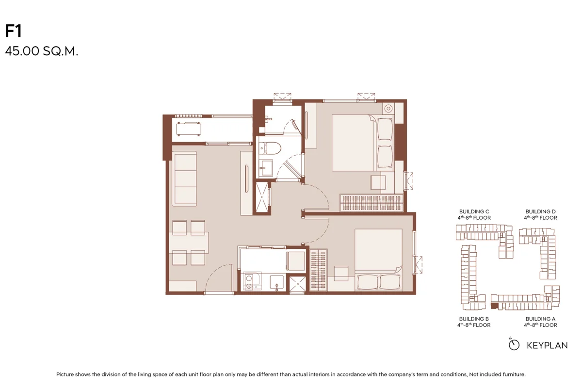 Type F1 floor plan